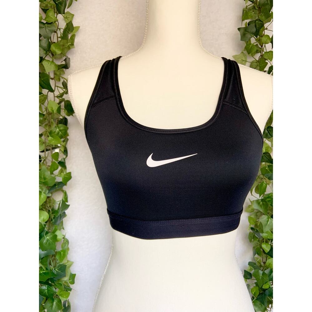 Nike Dri - Fit Black Active Wear Racer Back Sports Bra Women's Size XS - Picture 2 of 7